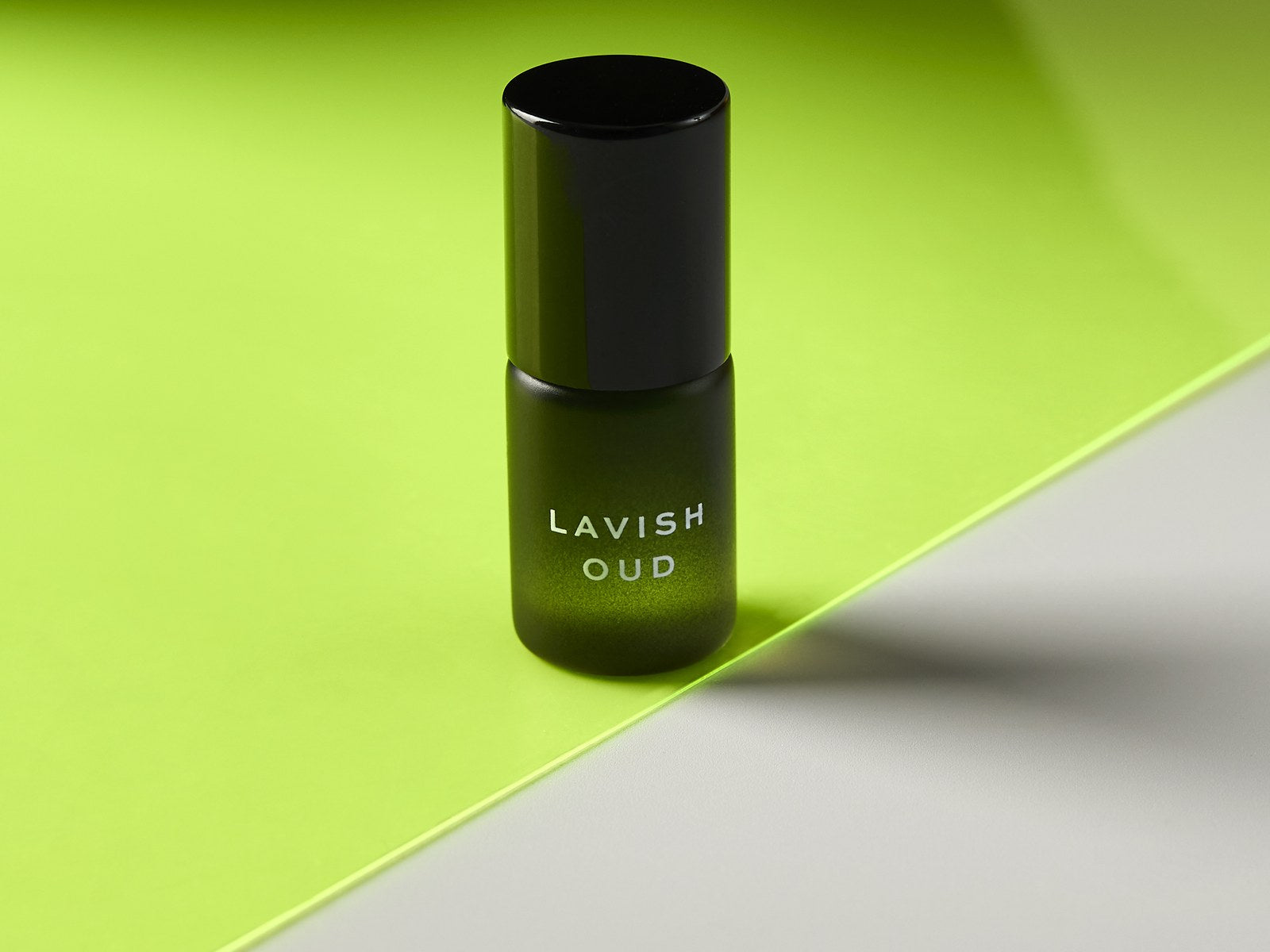 Lavish Oud rollerball on lime green